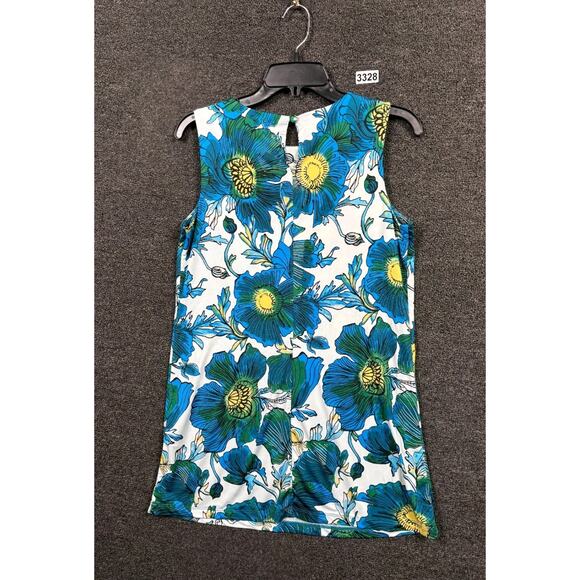 Nikki Poulos Disney Alice Through The Looking Glass Blouse Sz S Floral Sleeveles - Picture 2 of 7